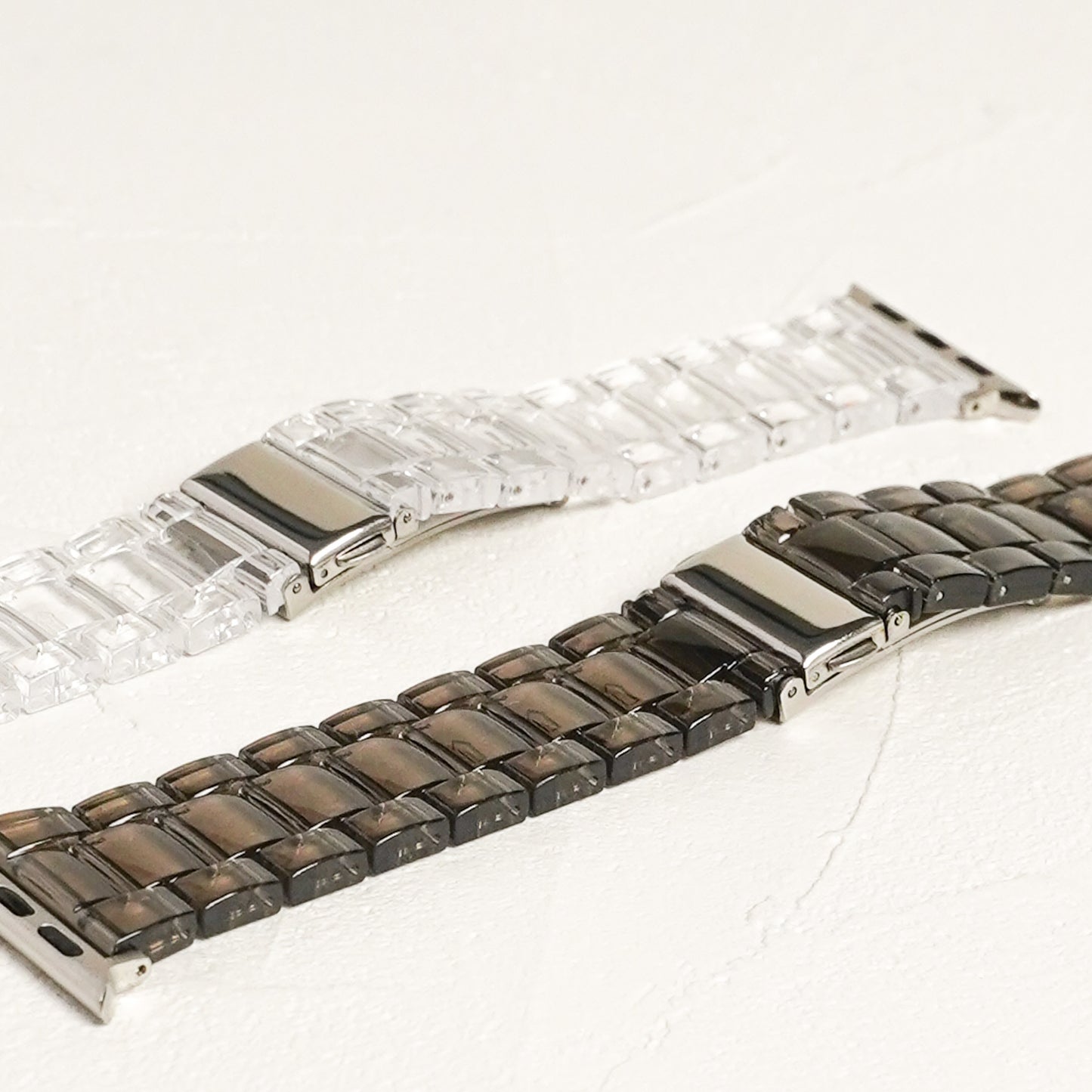 Clear 3-row Resin Apple Watch Band Transparent Apple Watch
