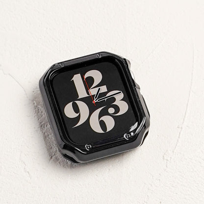 TPU メッキ スクエア 保護フレーム ソフトタイプ アップルウォッチ ハーフカバー ケース Apple Watch