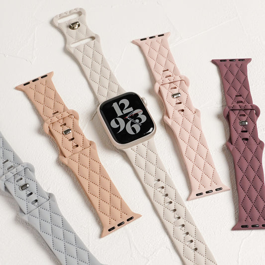 キルティング風 シリコン アップルウォッチバンド Apple Watch ベルト
