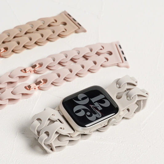 シリコン ダブルチェーンループ アップルウォッチバンド Apple Watch ベルト