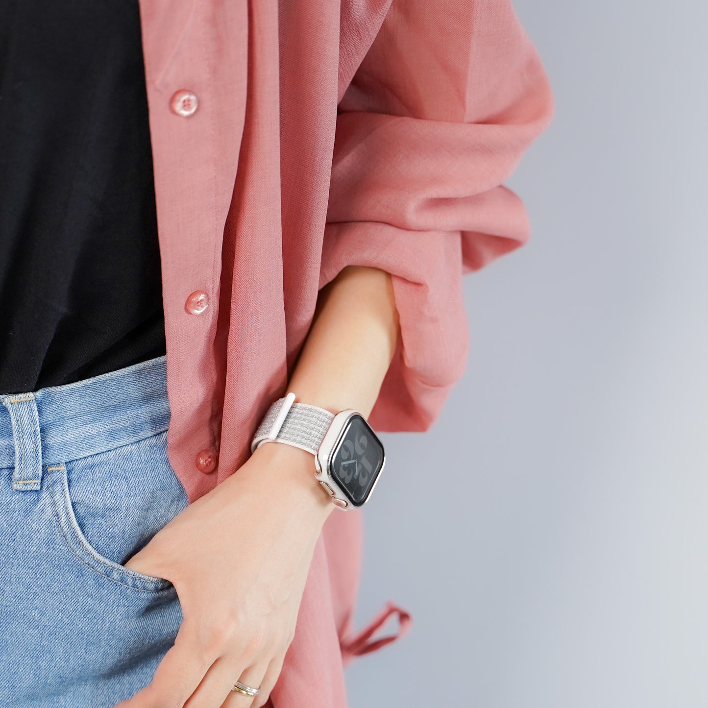 【NEW】ナイロン マジックテープ アップルウォッチバンド Apple Watch ベルト