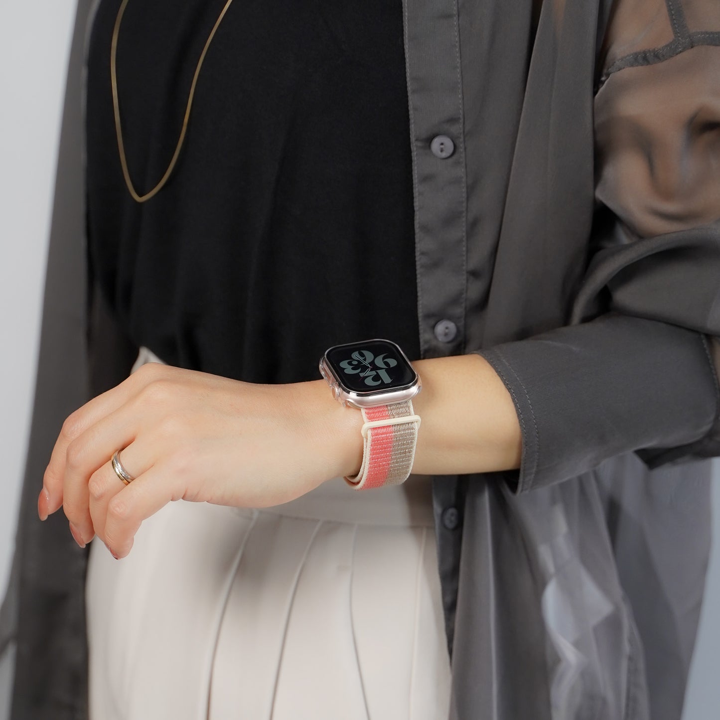 【NEW】ナイロン マジックテープ アップルウォッチバンド Apple Watch ベルト