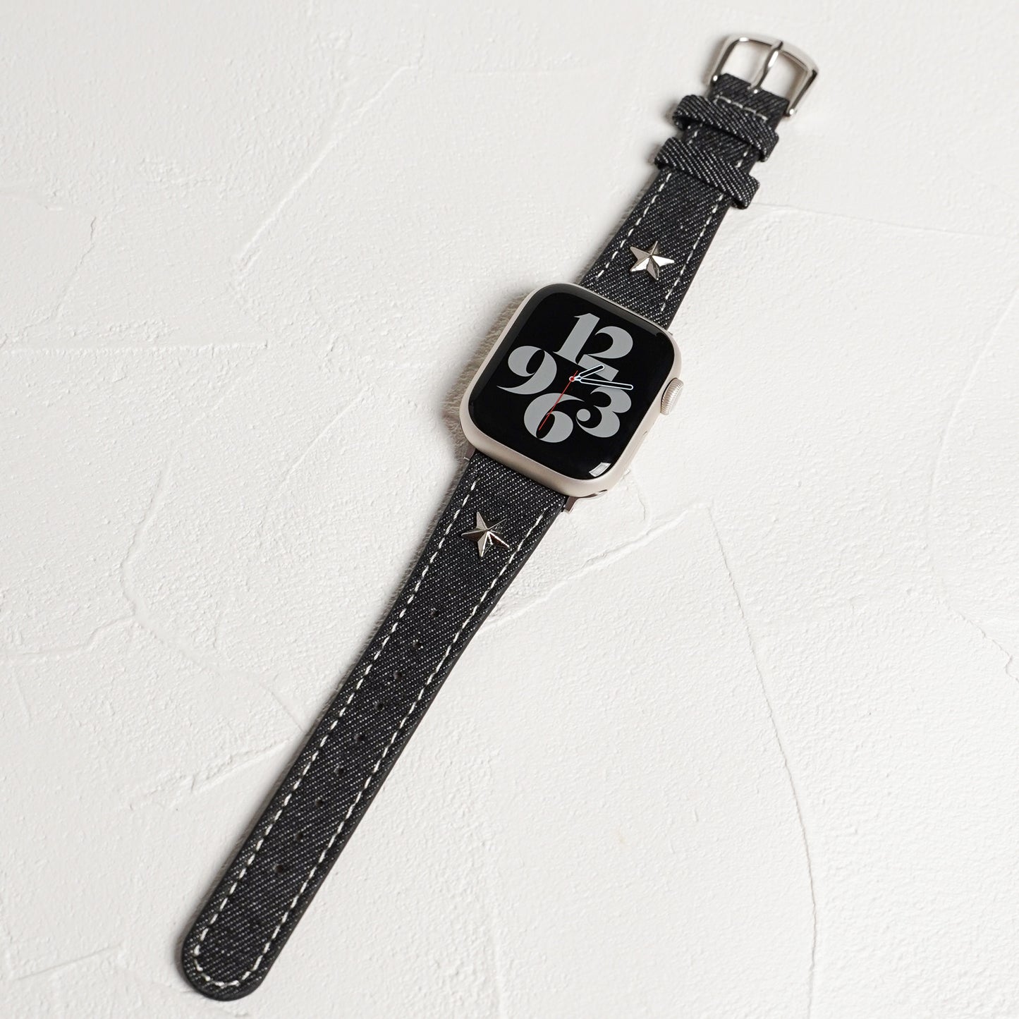 【NEW】デニムレザー×スタッズ アップルウォッチバンド Apple Watch ベルト