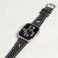 【NEW】デニムレザー×スタッズ アップルウォッチバンド Apple Watch ベルト