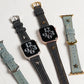 【NEW】デニムレザー×スタッズ アップルウォッチバンド Apple Watch ベルト