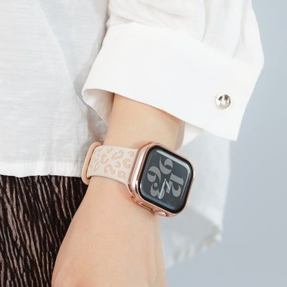 レオパード シリコン ツートンカラー アップルウォッチバンド Apple Watch ヒョウ柄 ベルト