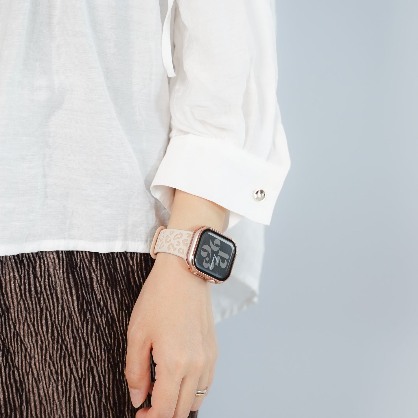 レオパード シリコン ツートンカラー アップルウォッチバンド Apple Watch ヒョウ柄 ベルト