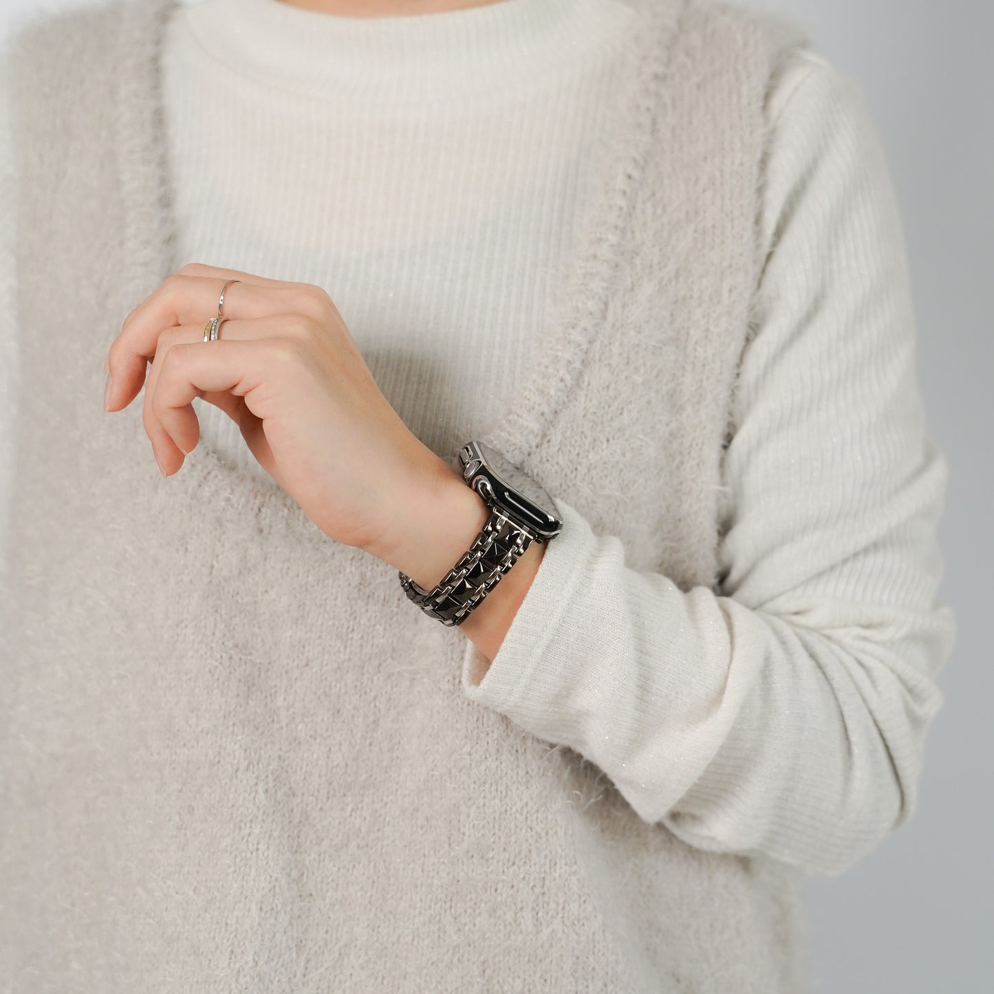 【NEW】ステンレス コンビカラー スタッズ アップルウォッチバンド Apple Watch ベルト