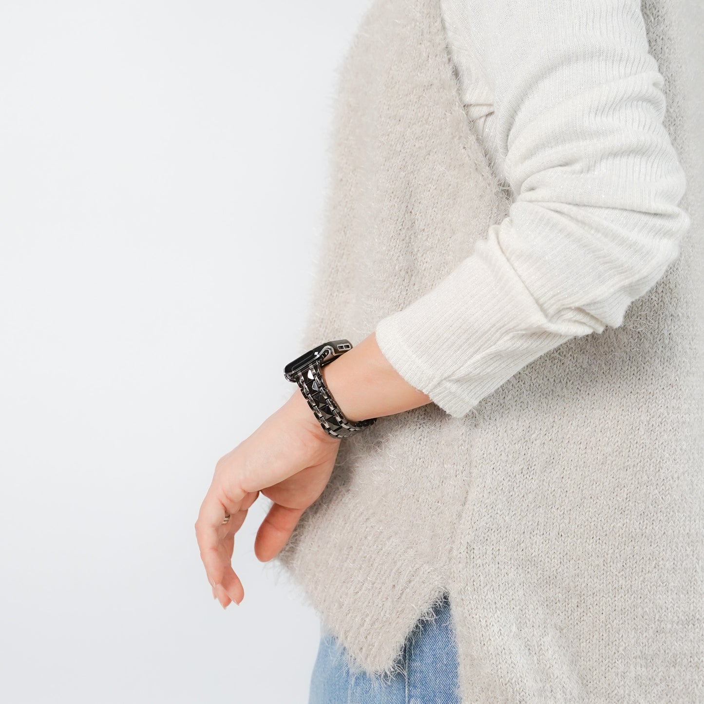 【NEW】ステンレス コンビカラー スタッズ アップルウォッチバンド Apple Watch ベルト