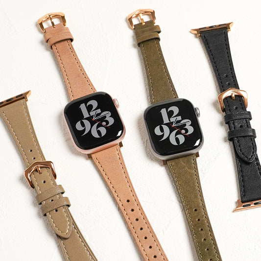 【NEW】レザー スリムウエスト アップルウォッチバンド Apple Watch ベルト