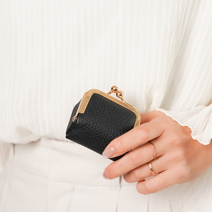 【NEW】がま口 レザー アクセサリーケース マルチポーチ