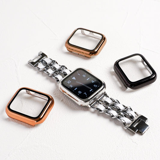 メッキ 全面 保護カバー ハードタイプ アップルウォッチカバー Apple Watch