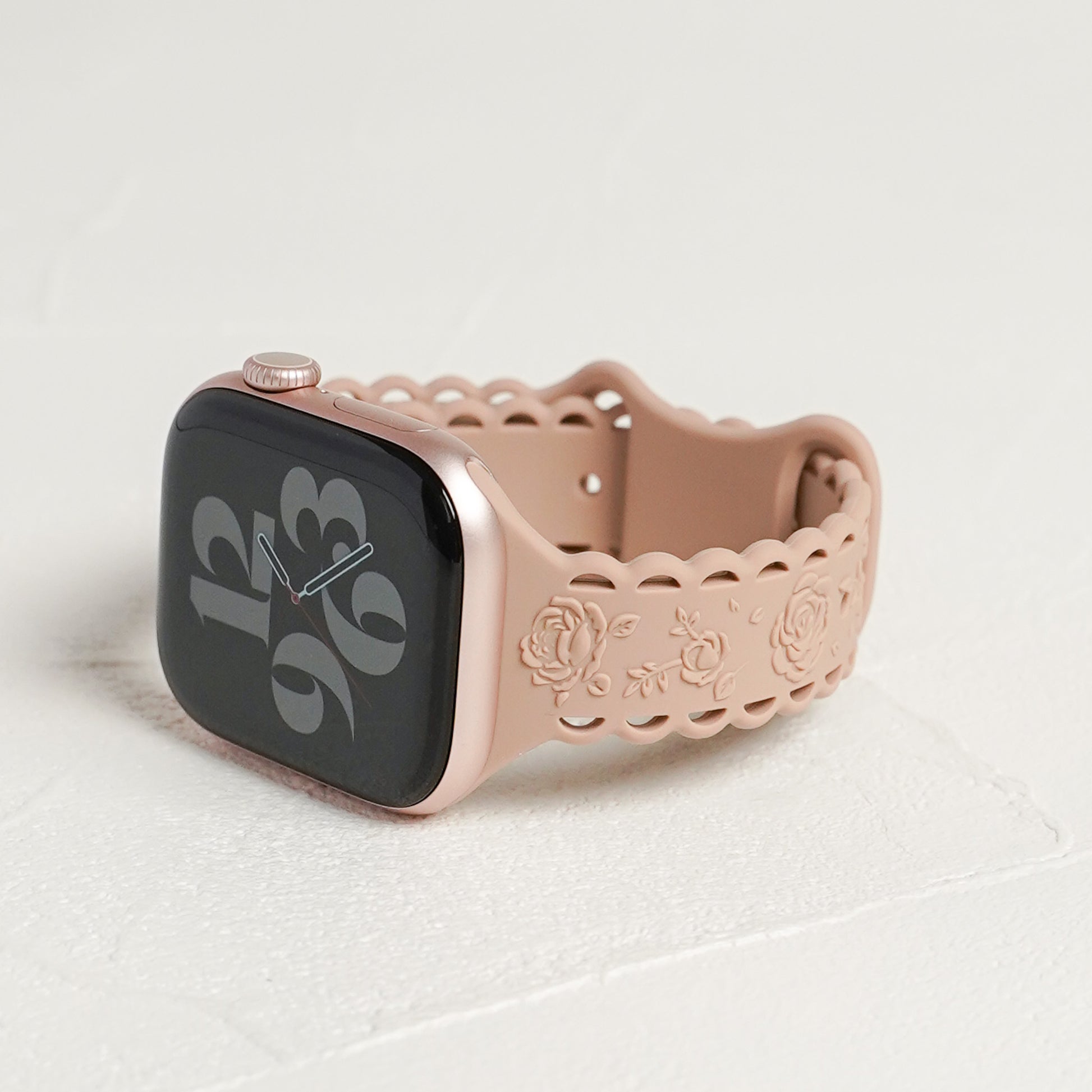 シリコン ローズ×フリル アップルウォッチバンド Apple Watch ベルト