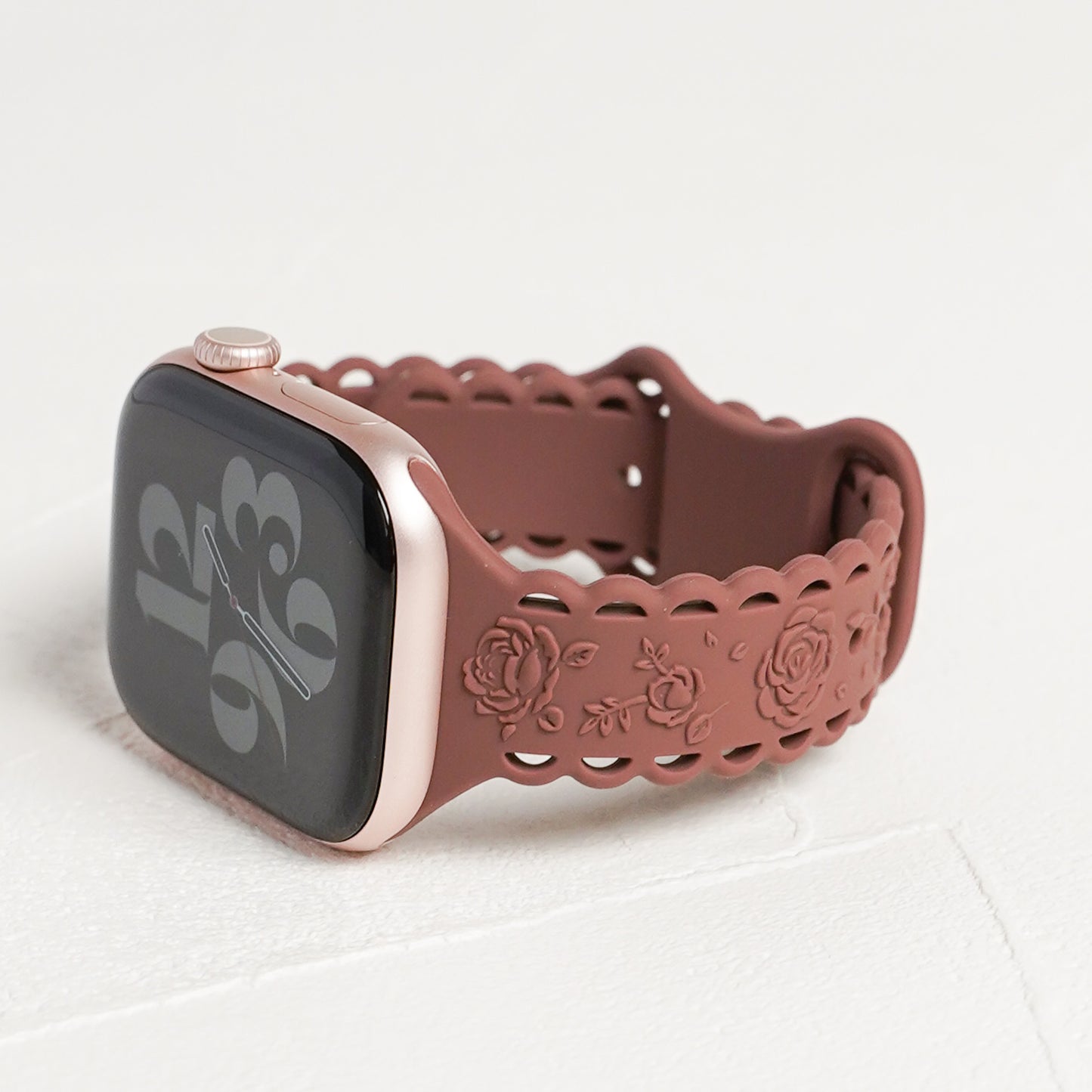 シリコン ローズ×フリル アップルウォッチバンド Apple Watch ベルト