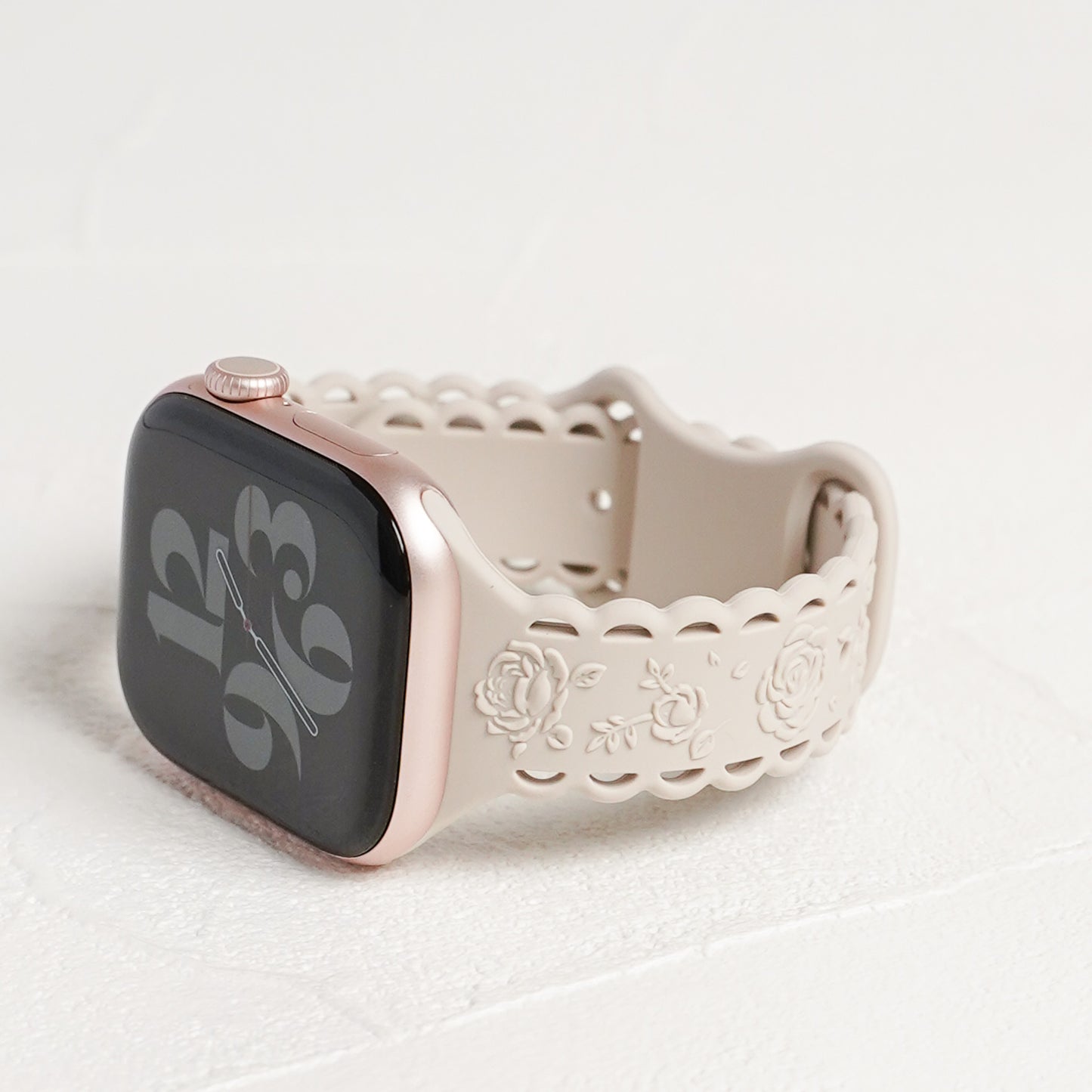 シリコン ローズ×フリル アップルウォッチバンド Apple Watch ベルト