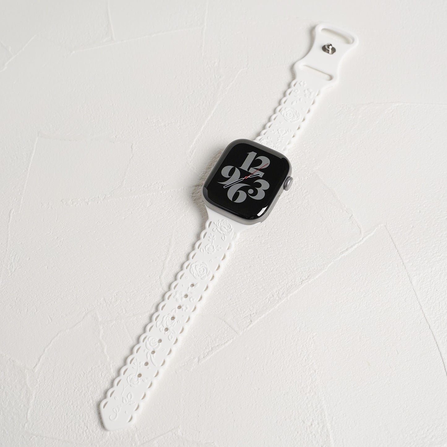 シリコン ローズ×フリル アップルウォッチバンド Apple Watch ベルト