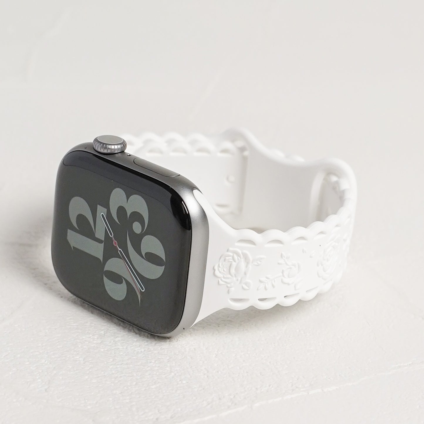 シリコン ローズ×フリル アップルウォッチバンド Apple Watch ベルト