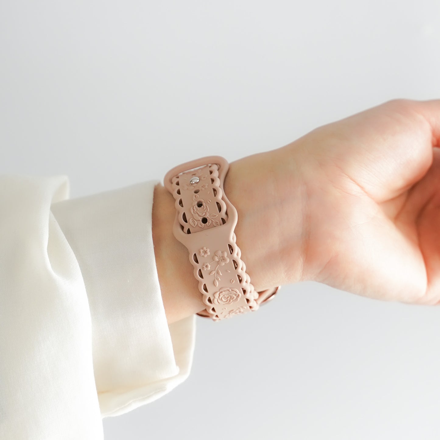 シリコン ローズ×フリル アップルウォッチバンド Apple Watch ベルト