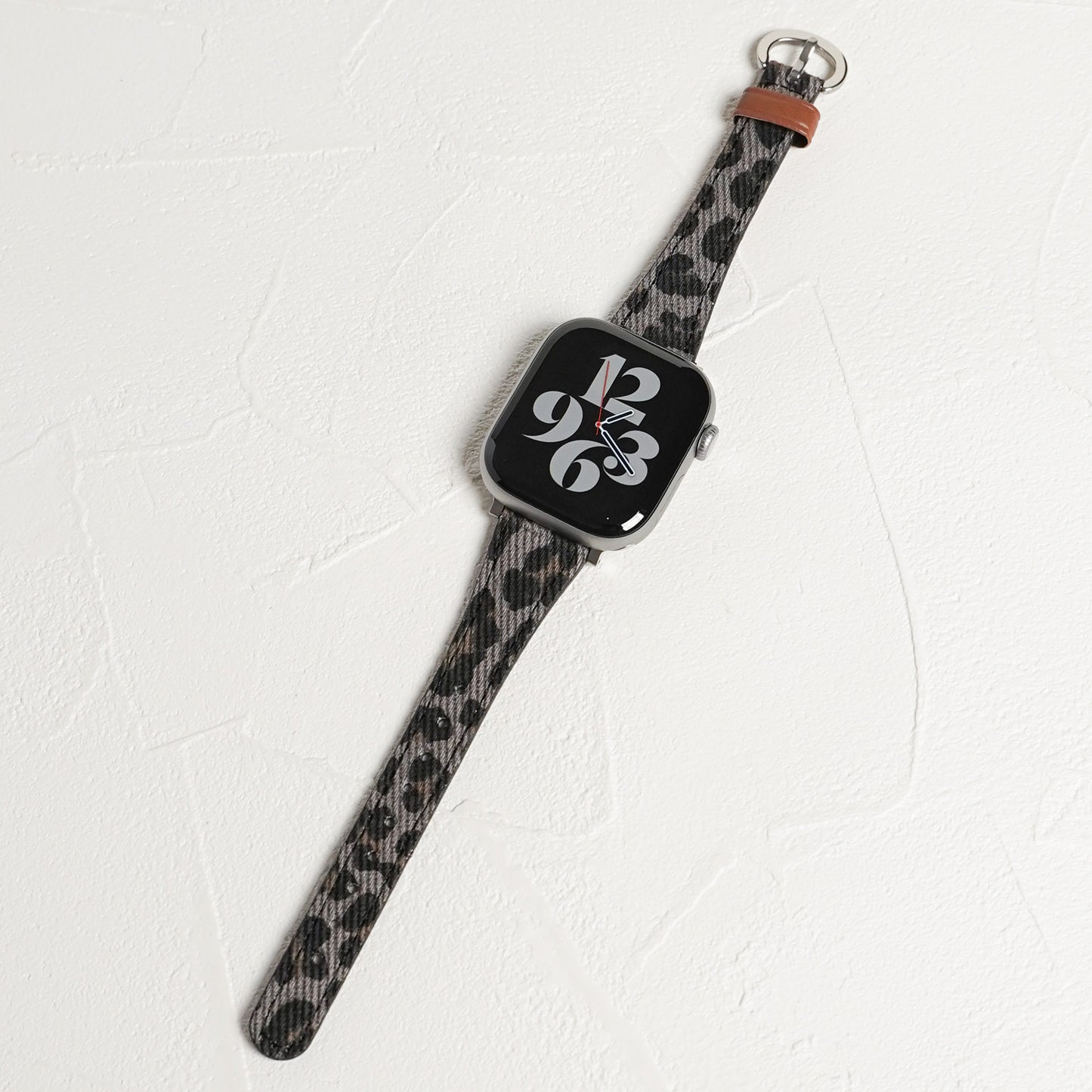 レオパード キャンバスレザー スリム アップルウォッチバンド Apple Watch ベルト