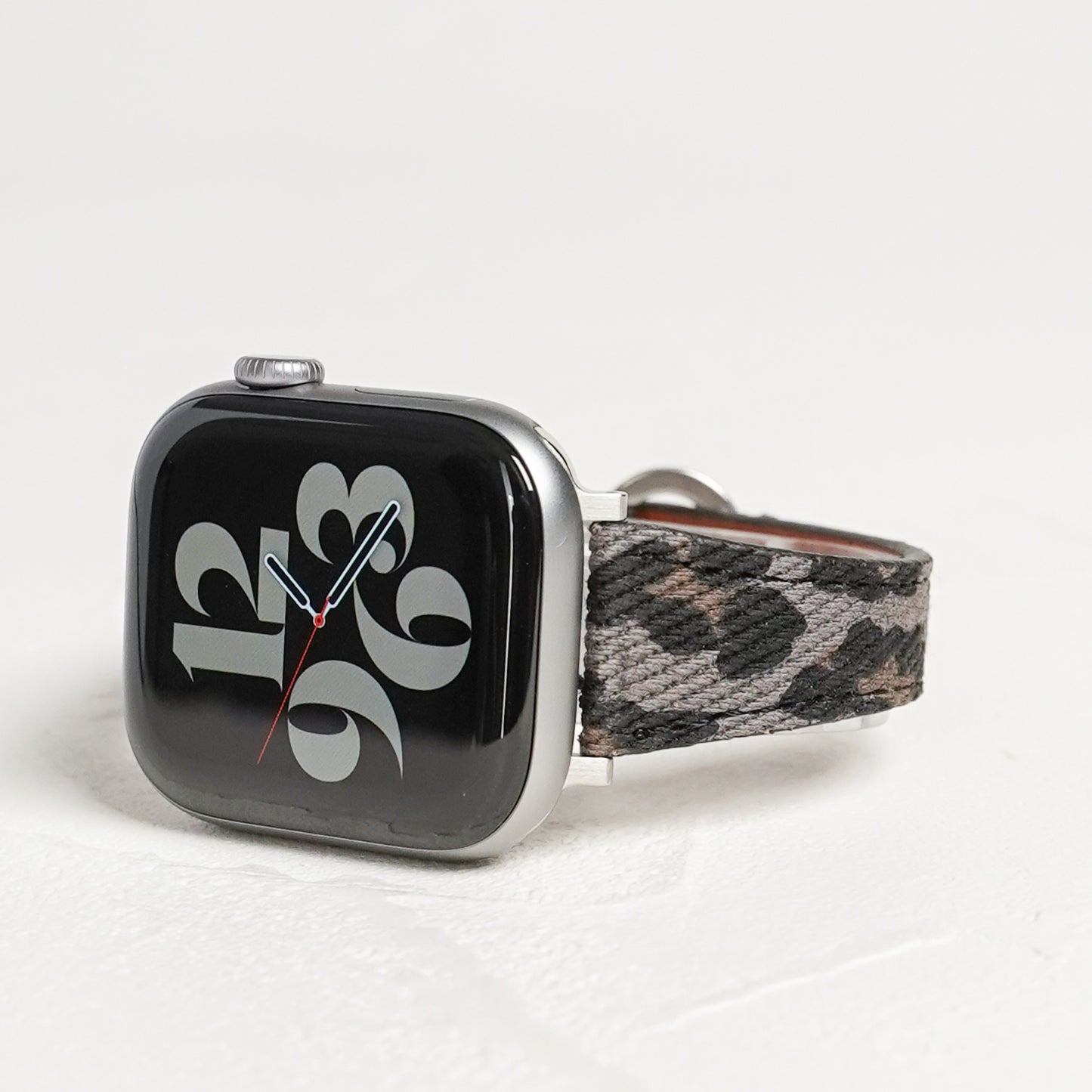 レオパード キャンバスレザー スリム アップルウォッチバンド Apple Watch ベルト