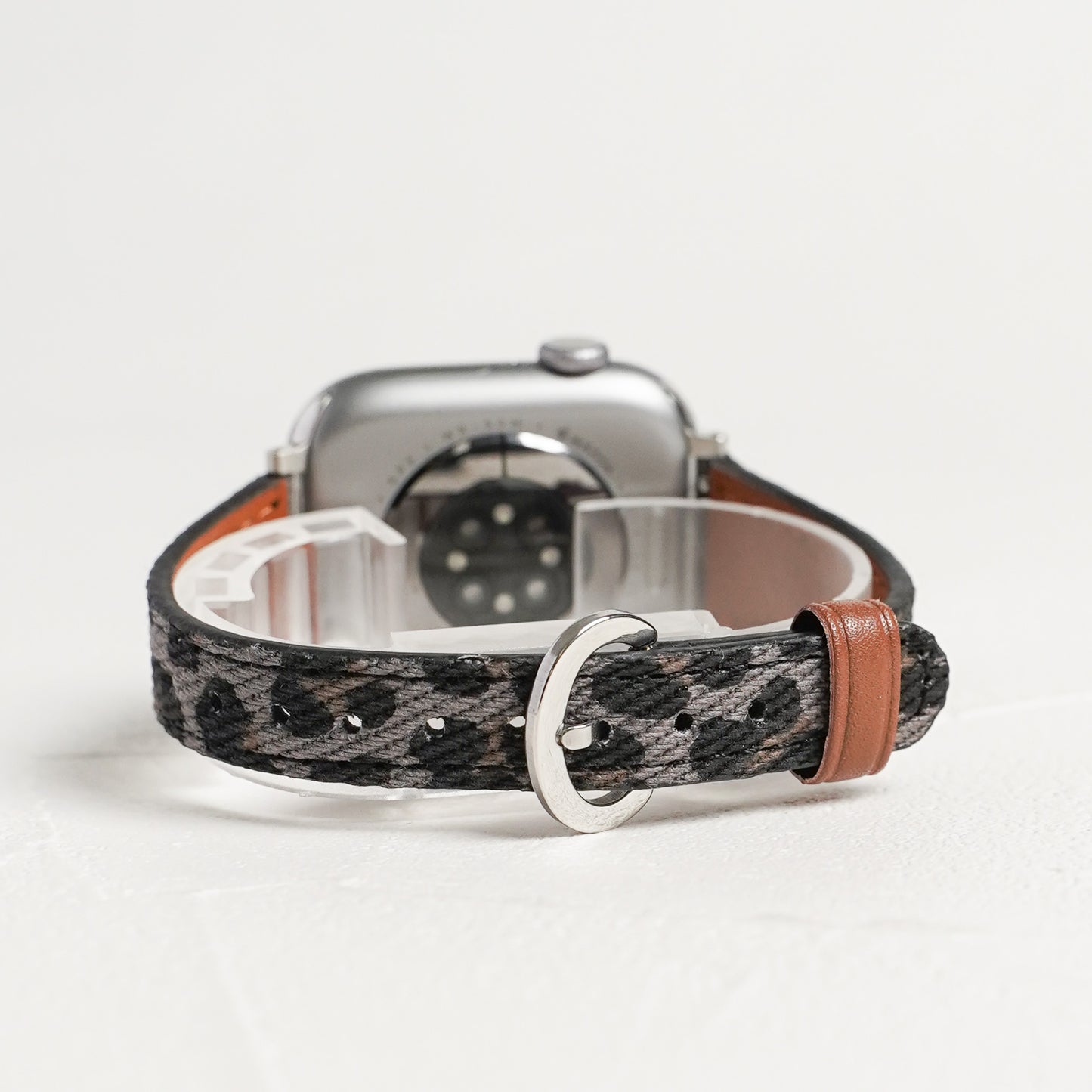 レオパード キャンバスレザー スリム アップルウォッチバンド Apple Watch ベルト