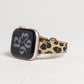レオパード キャンバスレザー スリム アップルウォッチバンド Apple Watch ベルト