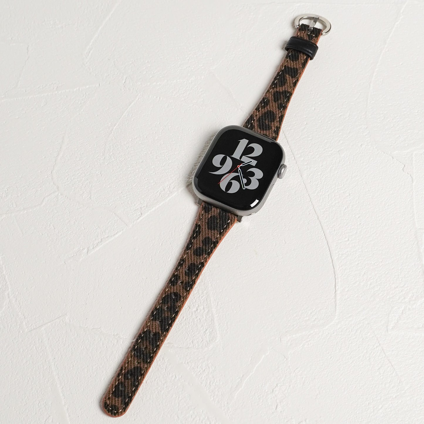 レオパード キャンバスレザー スリム アップルウォッチバンド Apple Watch ベルト
