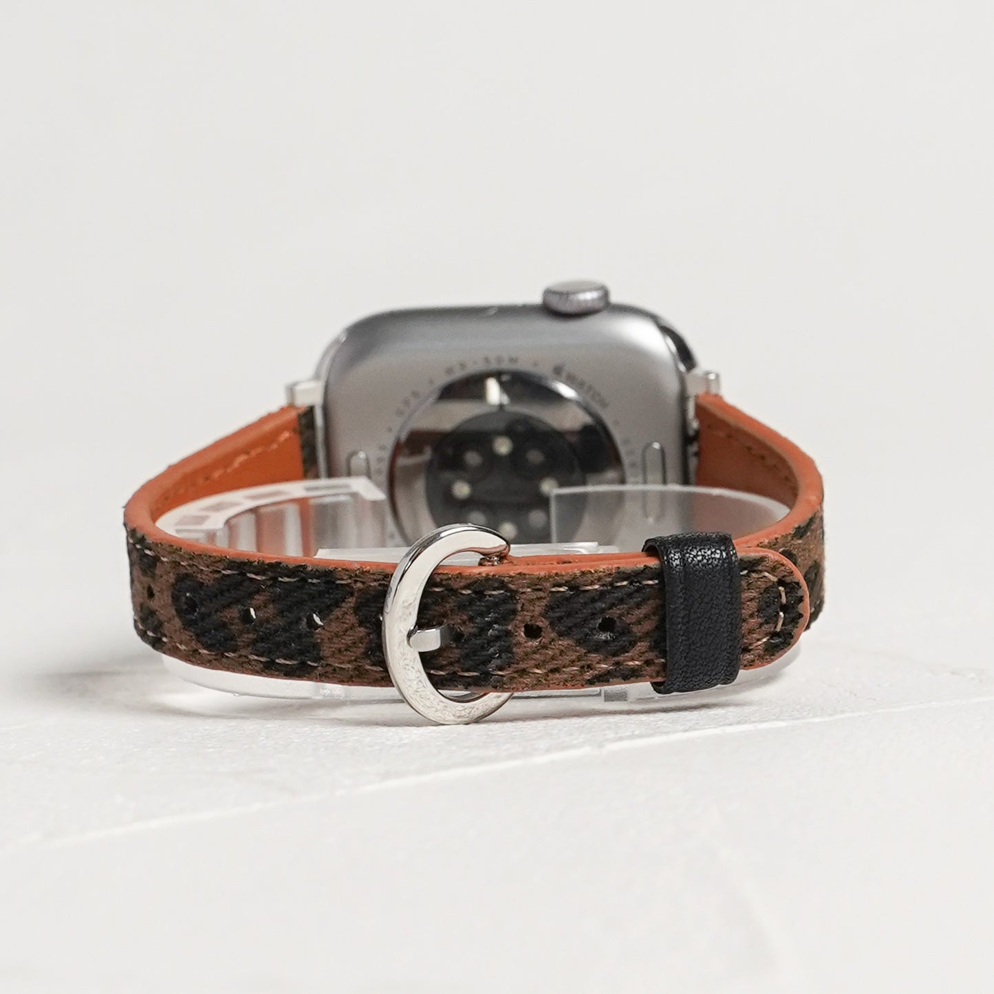 レオパード キャンバスレザー スリム アップルウォッチバンド Apple Watch ベルト