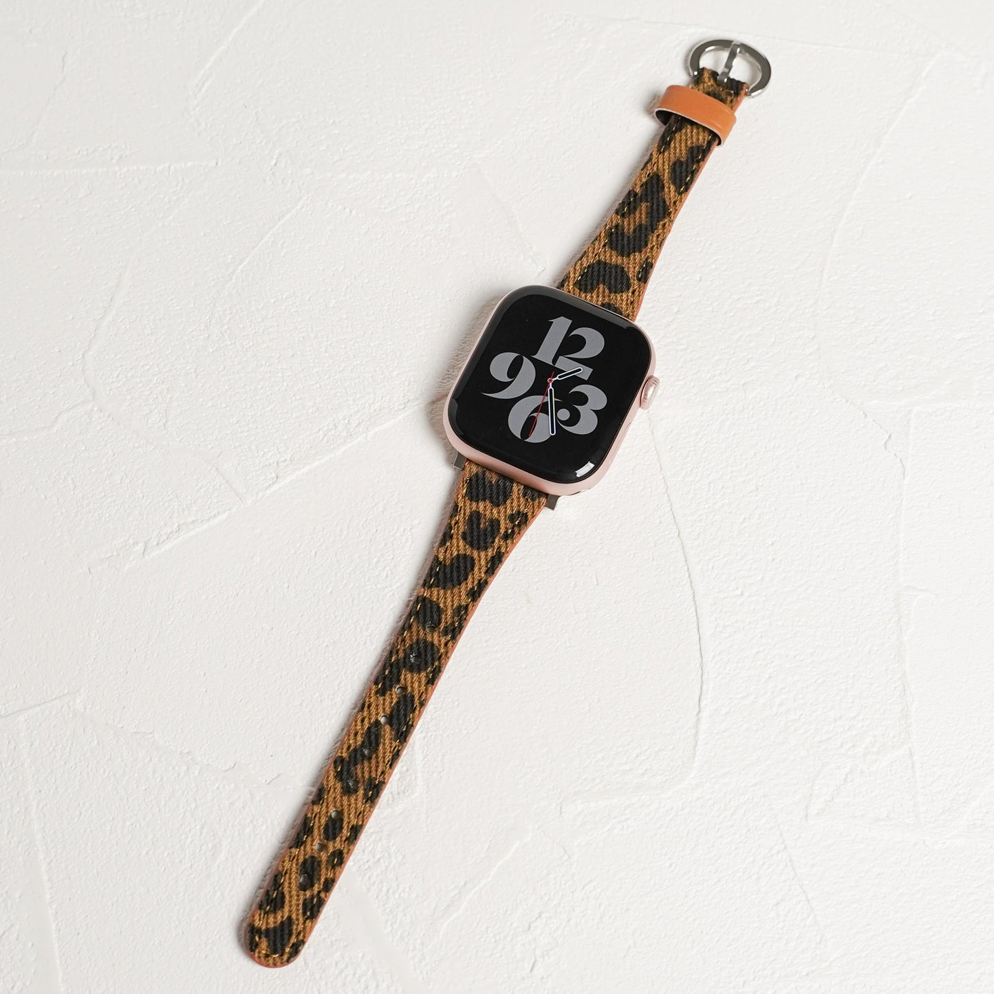 レオパード キャンバスレザー スリム アップルウォッチバンド Apple Watch ベルト