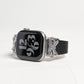 リボンチャーム シャイニー ファブリックレザー アップルウォッチバンド Apple Watch ベルト