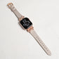 リボンチャーム シャイニー ファブリックレザー アップルウォッチバンド Apple Watch ベルト