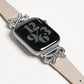 リボンチャーム シャイニー ファブリックレザー アップルウォッチバンド Apple Watch ベルト