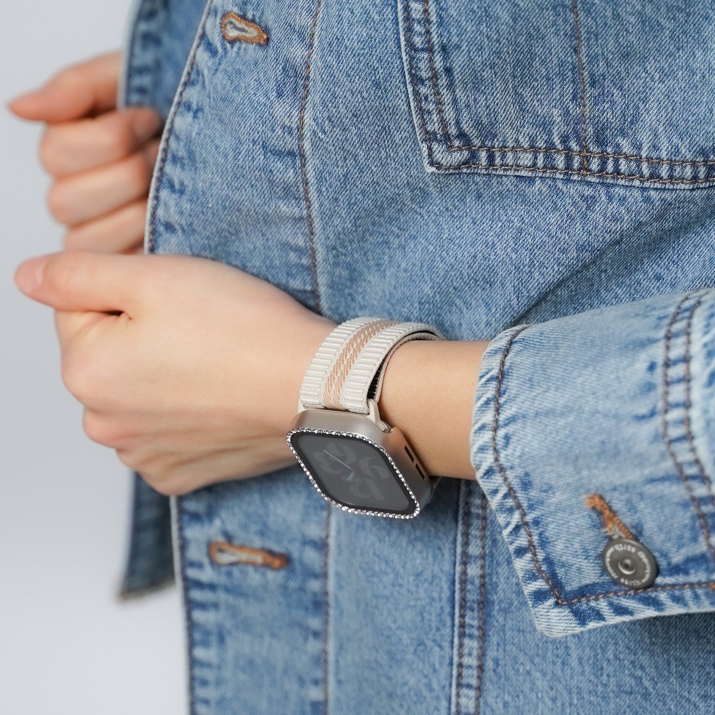ナイロン テクスチャーライン アップルウォッチバンド Apple Watch ベルト