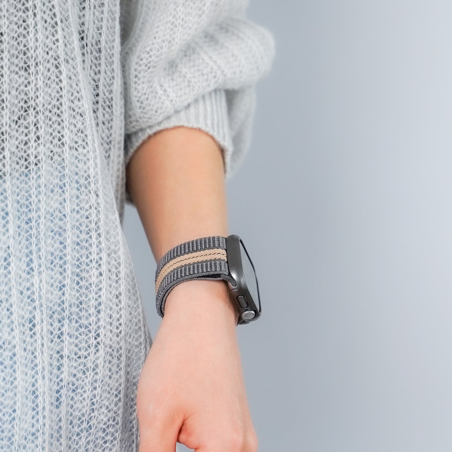 ナイロン テクスチャーライン アップルウォッチバンド Apple Watch ベルト