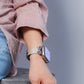 リボンチャーム シャイニー ファブリックレザー アップルウォッチバンド Apple Watch ベルト