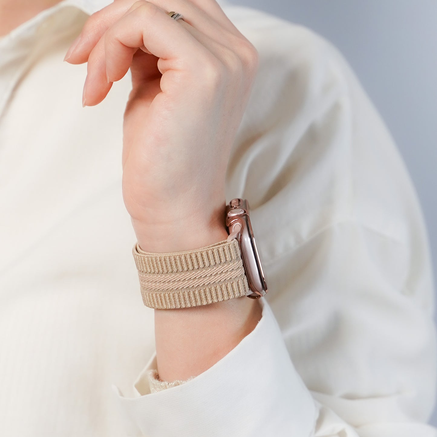 ナイロン テクスチャーライン アップルウォッチバンド Apple Watch ベルト