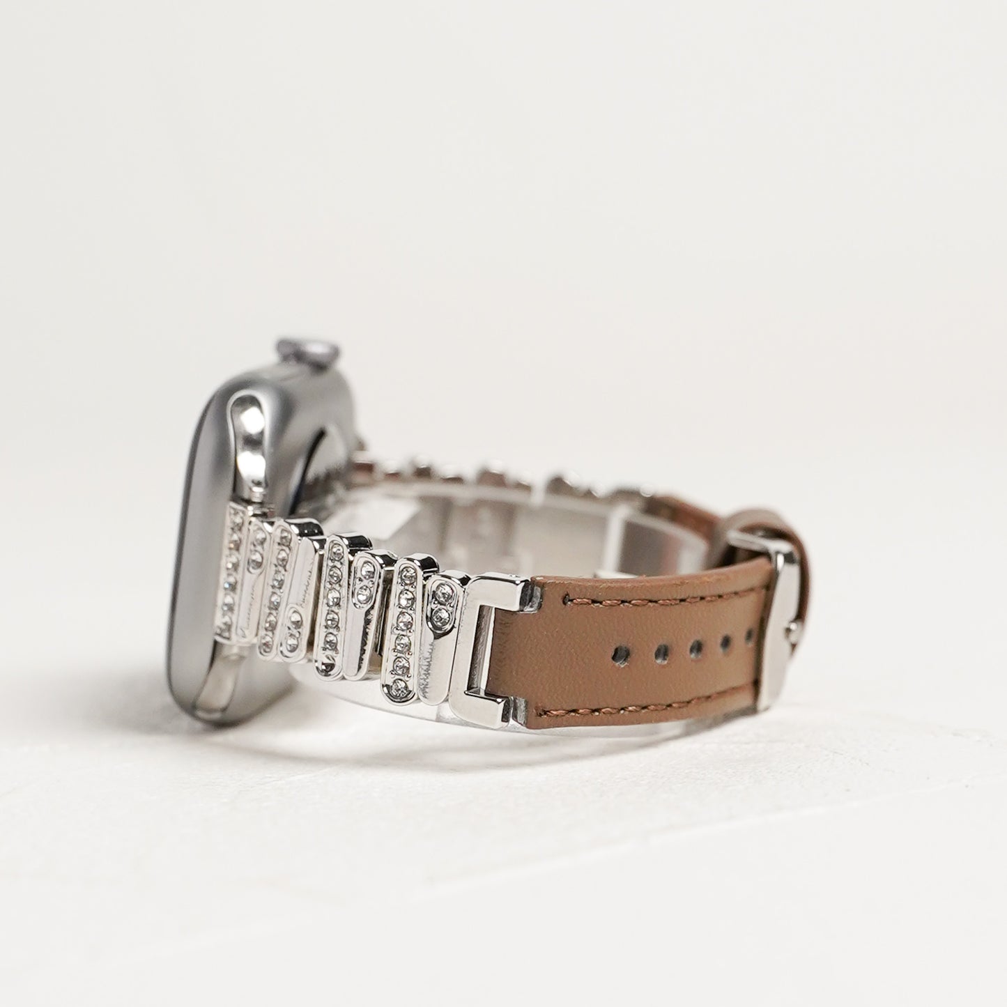 【NEW】ラインストーン スリムレザー アップルウォッチバンド Apple Watch ベルト