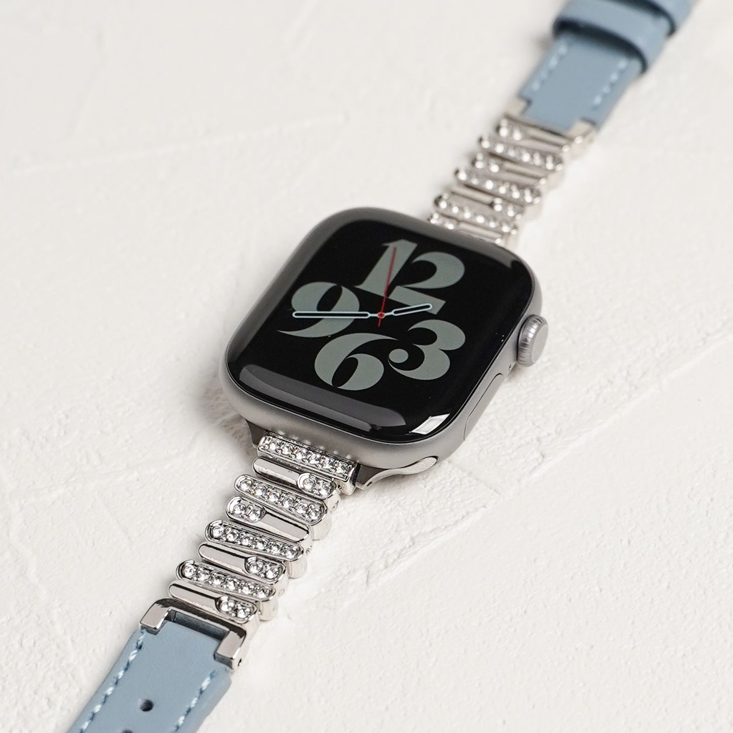【NEW】ラインストーン スリムレザー アップルウォッチバンド Apple Watch ベルト