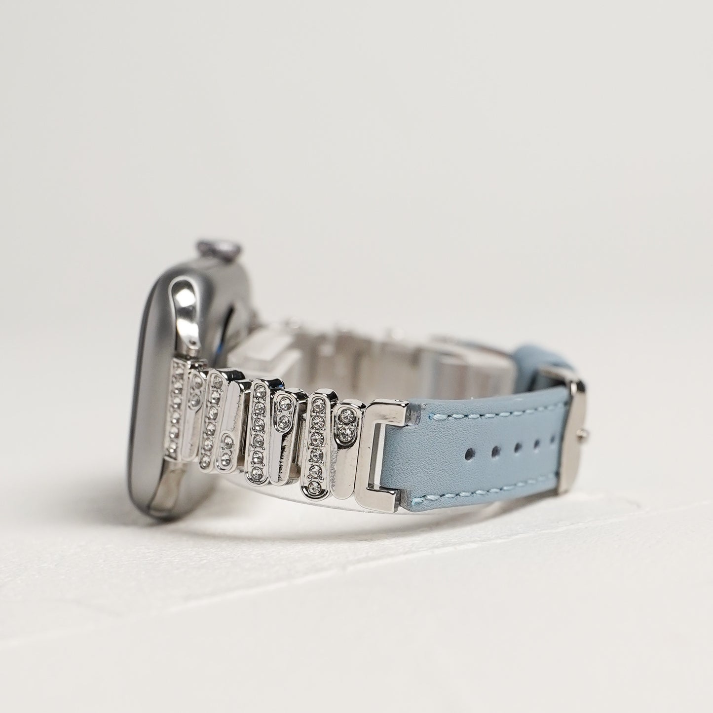 【NEW】ラインストーン スリムレザー アップルウォッチバンド Apple Watch ベルト