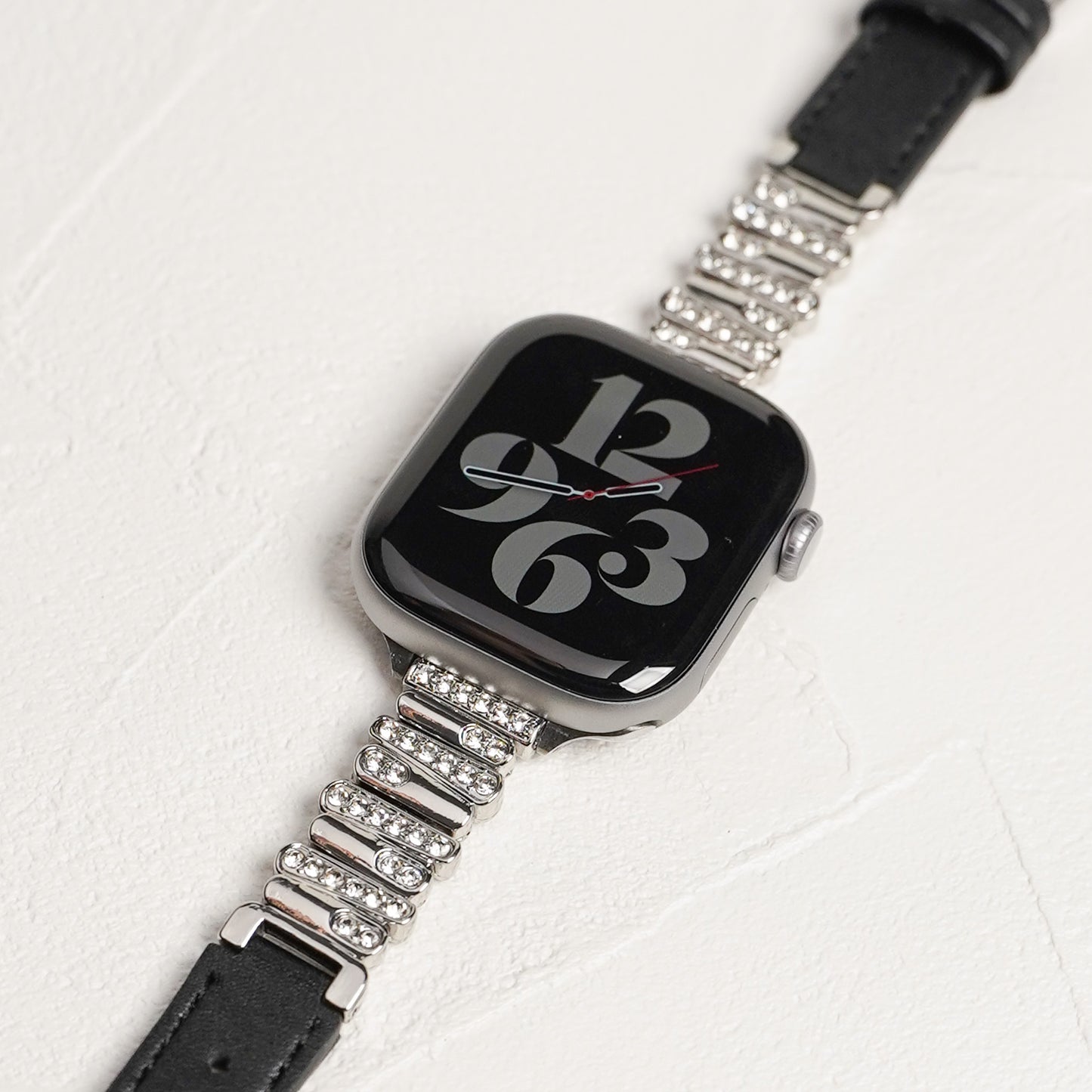 【NEW】ラインストーン スリムレザー アップルウォッチバンド Apple Watch ベルト