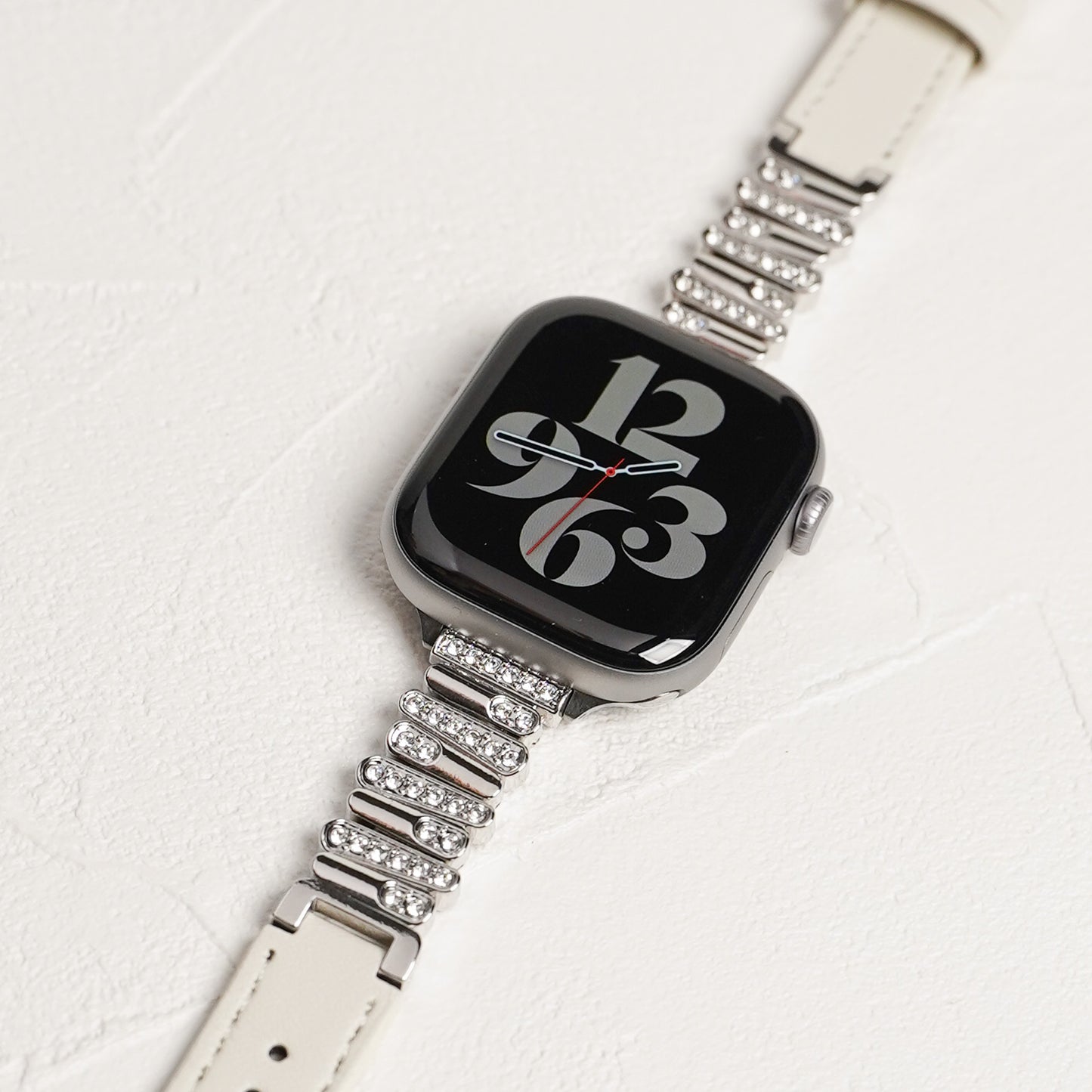 【NEW】ラインストーン スリムレザー アップルウォッチバンド Apple Watch ベルト