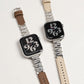 【NEW】ラインストーン スリムレザー アップルウォッチバンド Apple Watch ベルト
