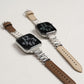 【NEW】ラインストーン スリムレザー アップルウォッチバンド Apple Watch ベルト