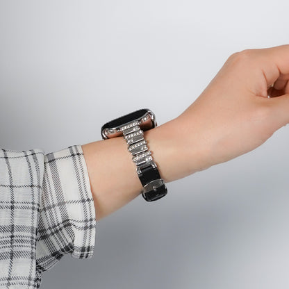 ラインストーン スリムレザー アップルウォッチバンド Apple Watch ベルト