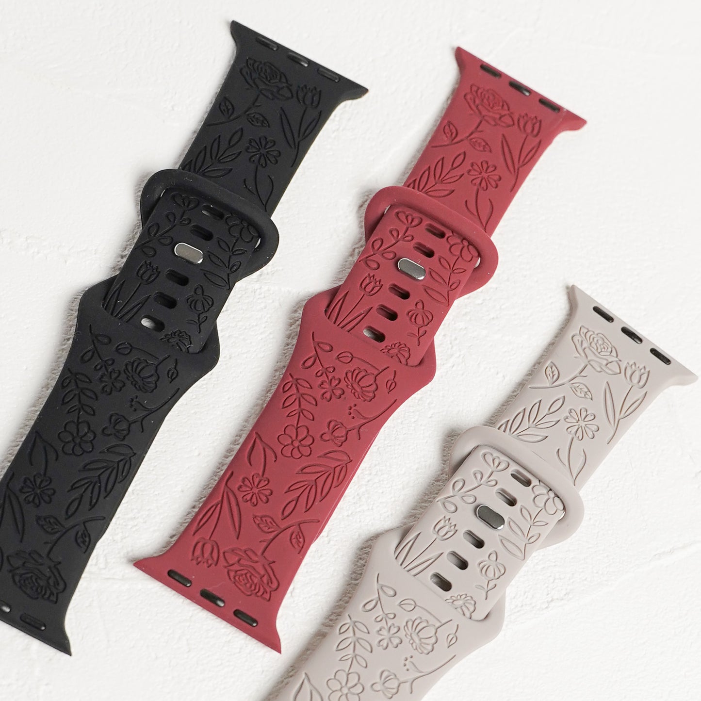 【NEW】シリコン フラワーローズ アップルウォッチバンド Apple Watch ベルト