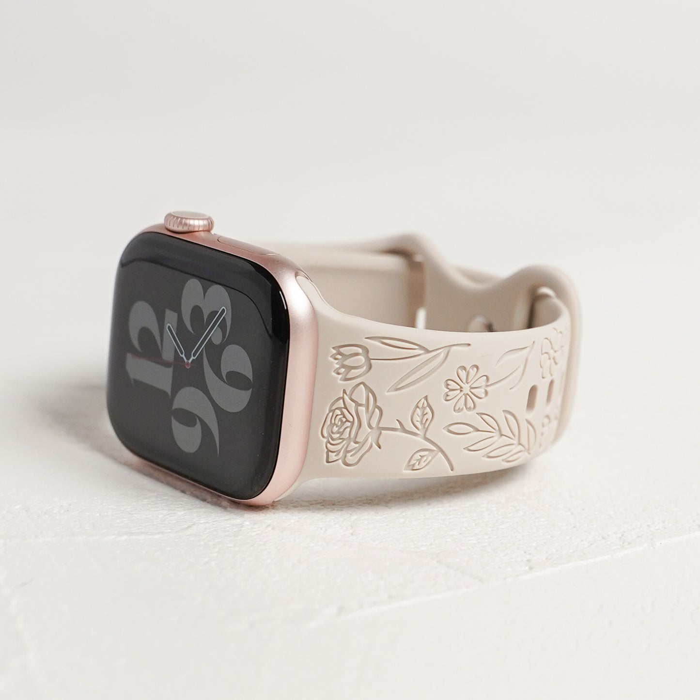 【NEW】シリコン フラワーローズ アップルウォッチバンド Apple Watch ベルト