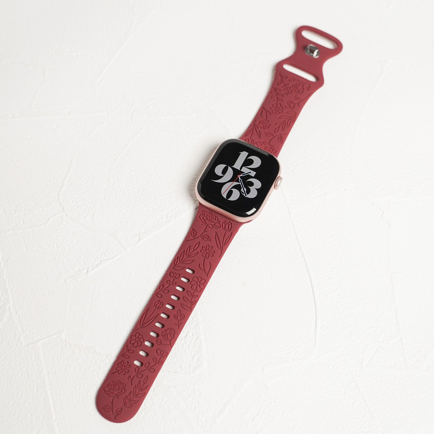 【NEW】シリコン フラワーローズ アップルウォッチバンド Apple Watch ベルト