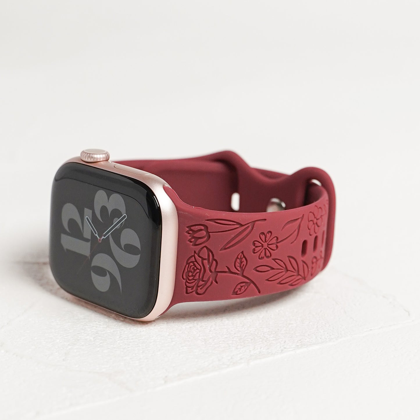 【NEW】シリコン フラワーローズ アップルウォッチバンド Apple Watch ベルト