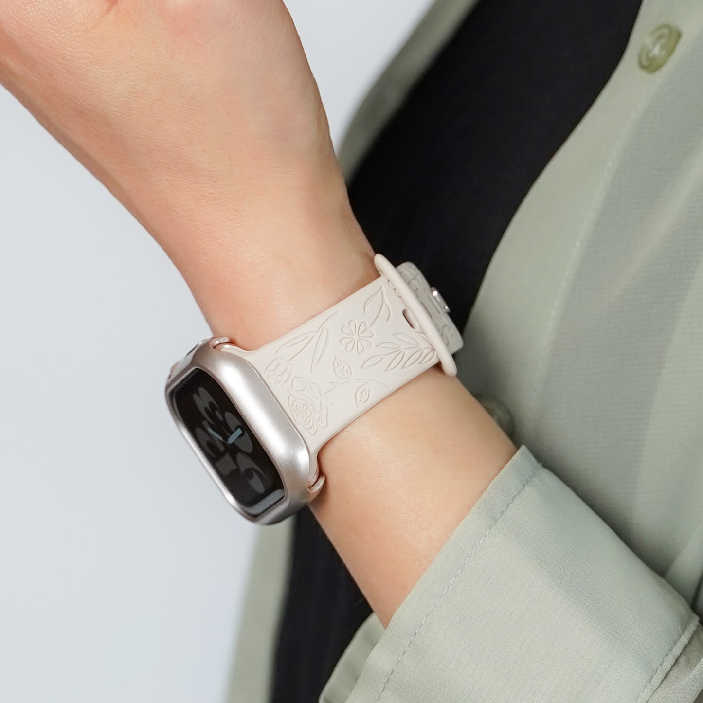 【NEW】シリコン フラワーローズ アップルウォッチバンド Apple Watch ベルト