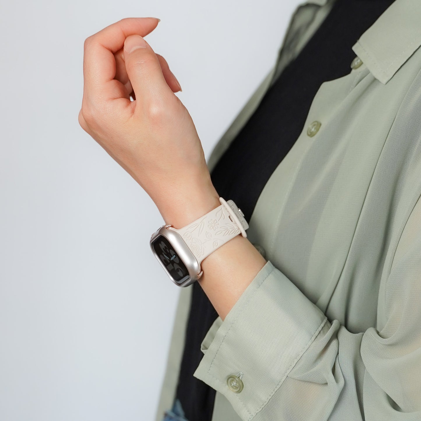 【NEW】シリコン フラワーローズ アップルウォッチバンド Apple Watch ベルト
